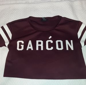 Burgundy crop top